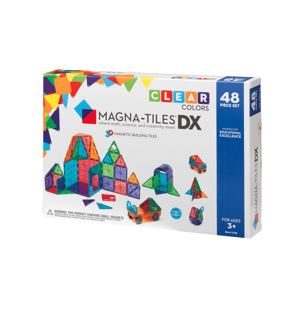 Magna-Tiles Toys Magna-Tiles Clear Colors 48 Piece Deluxe Set