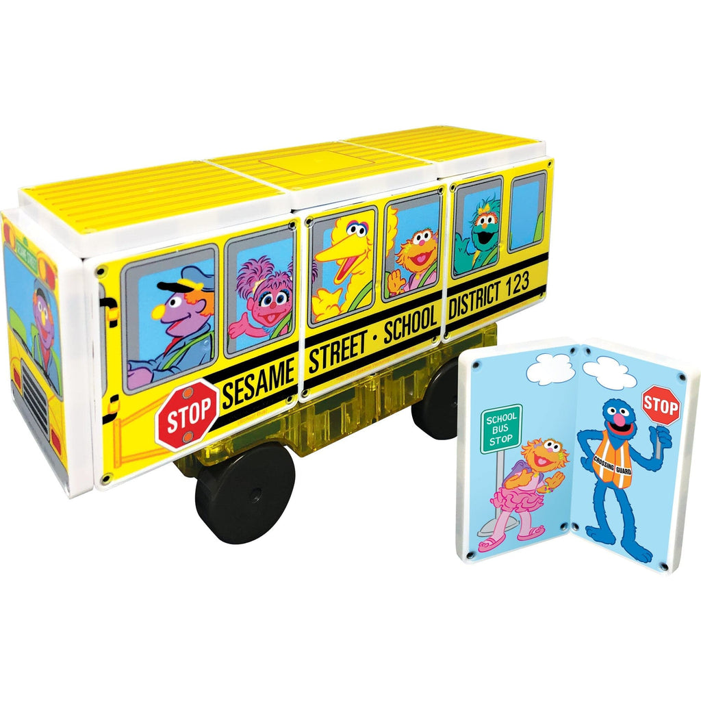 Magna-Tiles Toys Magna-Tiles Structures Sesame Street School Bus