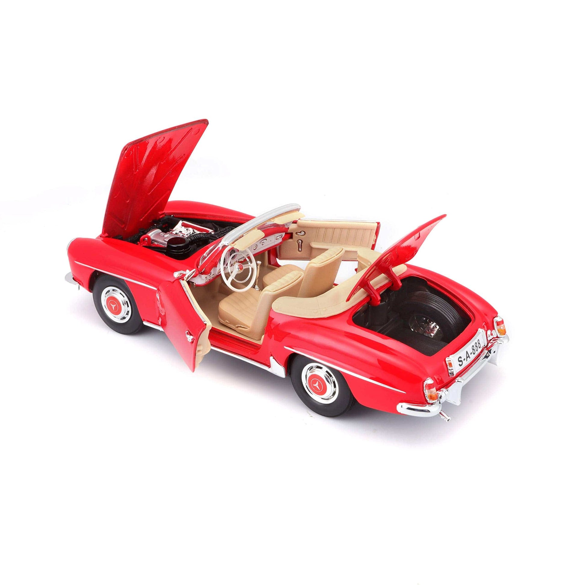 Maisto Toys 1:18 Se (B)-Mercedes-Benz 190Sl`55 Red