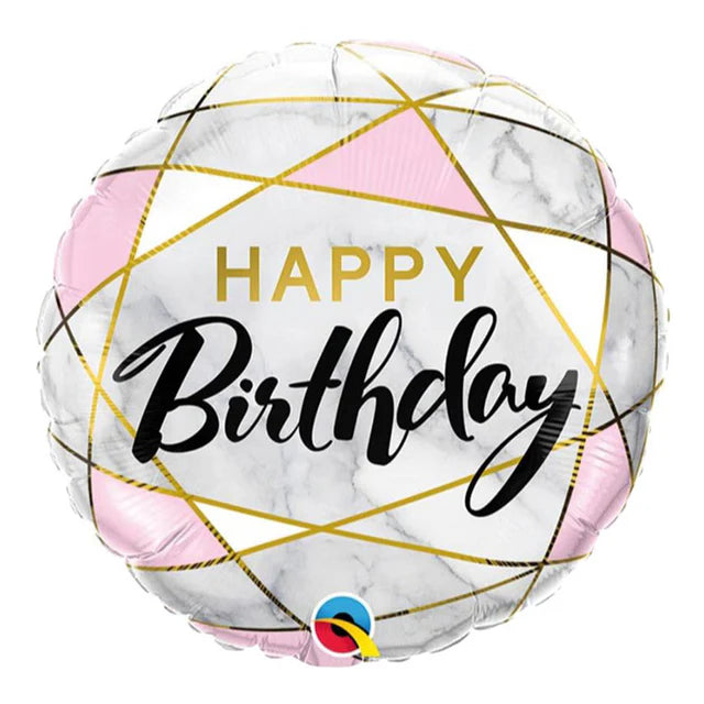 Marble Birthday Balloon 1pc