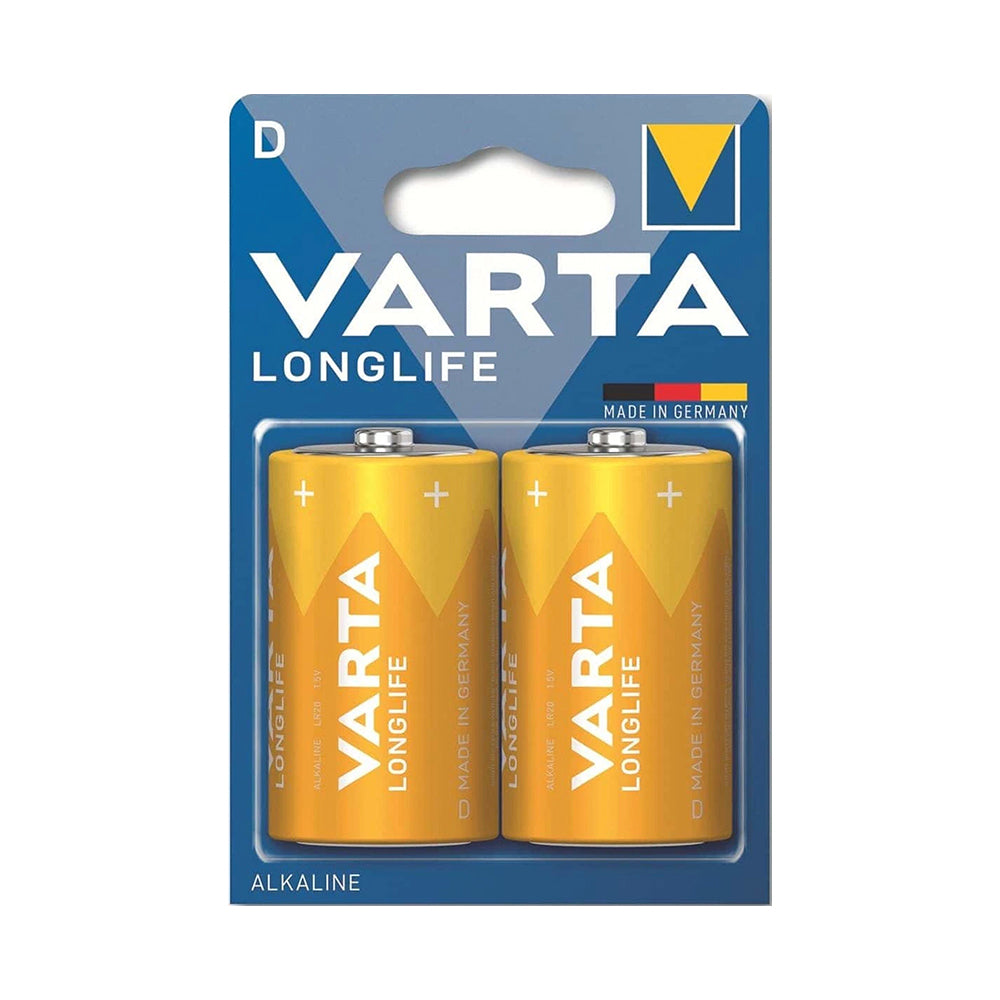 Varta Longlife Battery D - Pack of 2