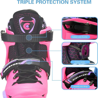 Micro - Discovery ‎Skating Shoes With Brake Set 33-36 EU - Pink