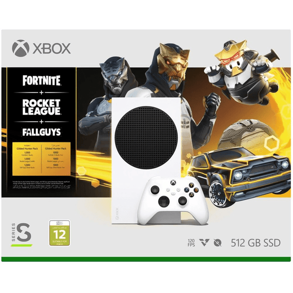Microsoft Gaming Microsoft Xbox Series S 512GB White + Fortnite Game + Rocket League Game + Fall Guys Game