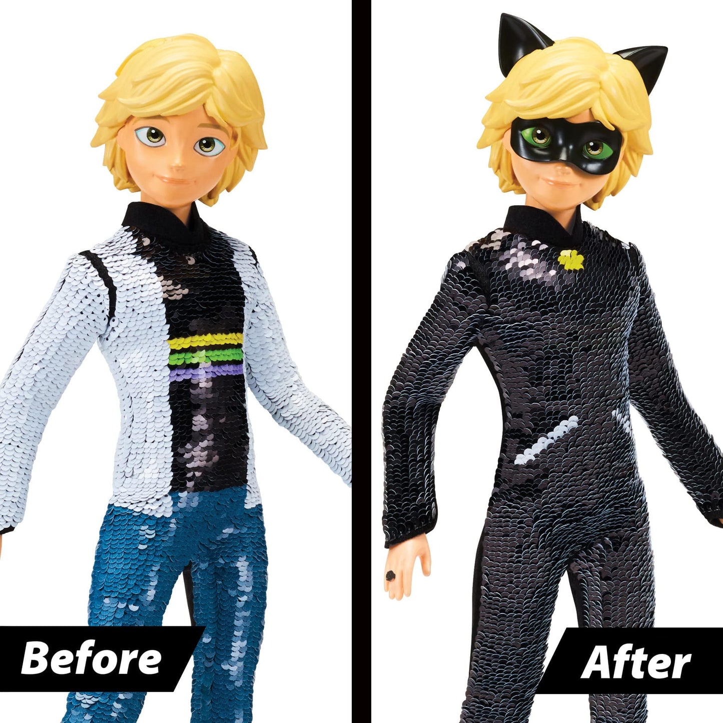 Miraculous Action Figures Miraculous `Fashion Flip` Adrien To Cat Noir