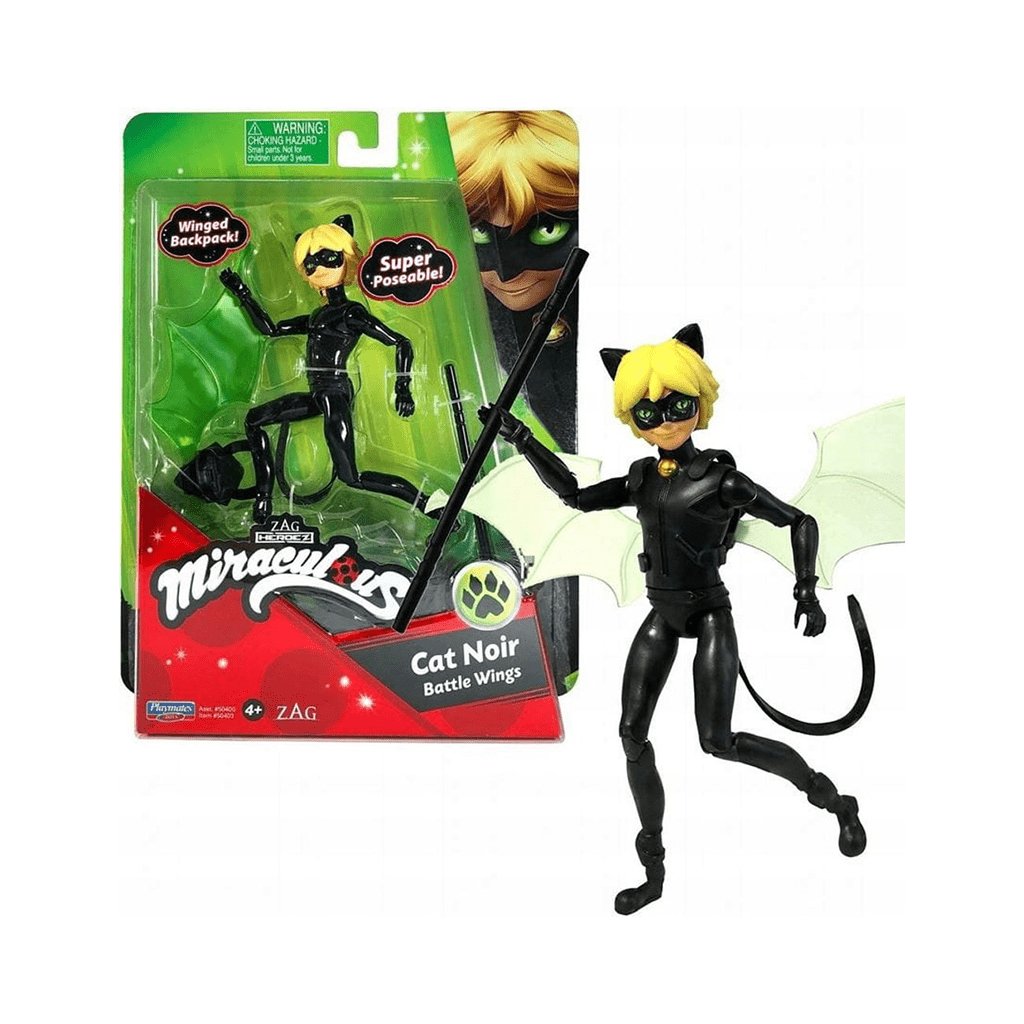 Miraculous Action Figures Miraculous Moments Small Doll - Cat Noir Battle Wings