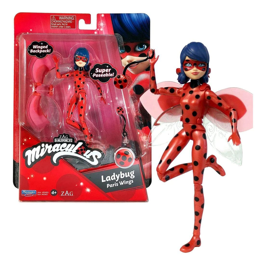 Miraculous Action Figures Miraculous Moments Small Doll - Ladybug Paris Wings