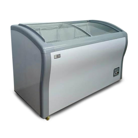 Climate Plus Chest freezer 400L, Curved Glass Door
