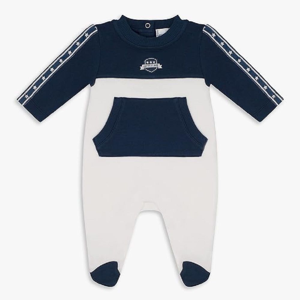 MOON 100% Cotton Sleepsuit 1-3M Blue - Navy Sports