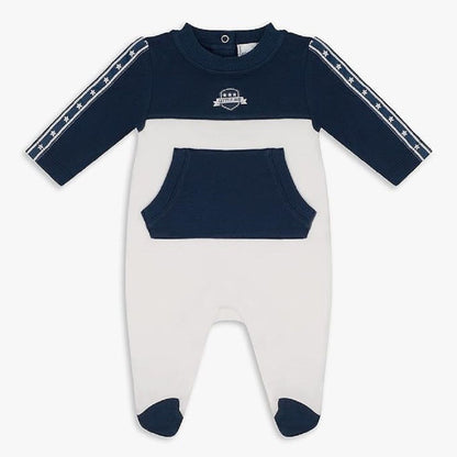 MOON 100% Cotton Sleepsuit 1-3M Blue - Navy Sports