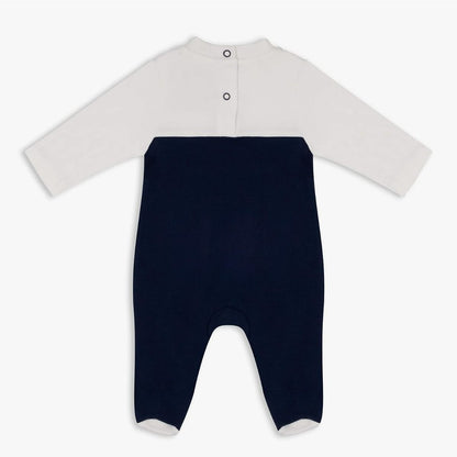 MOON 100% Cotton Sleepsuit 3-6M Blue - Navy Sports
