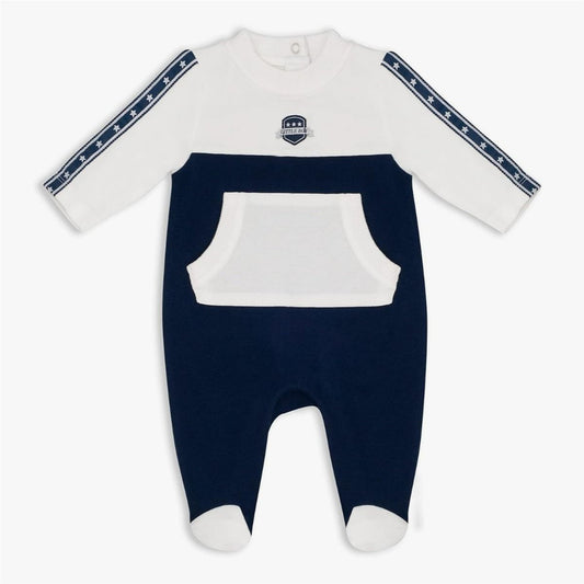 MOON 100% Cotton Sleepsuit 0-1M Blue - Navy Sports