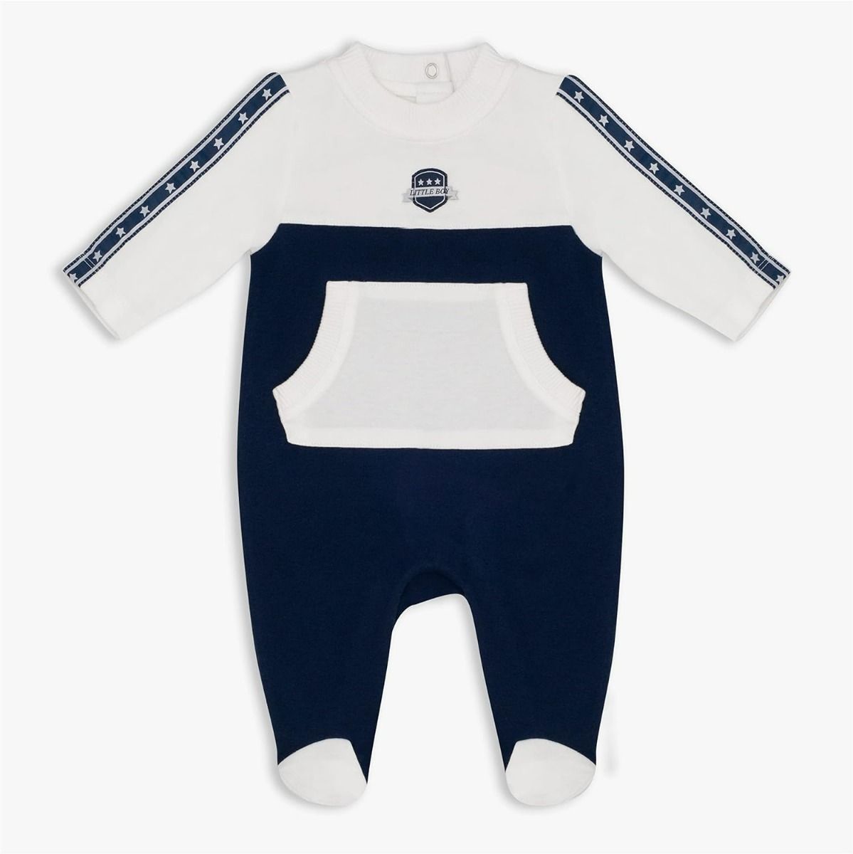 MOON 100% Cotton Sleepsuit 1-3M Blue - Navy Sports