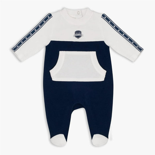 MOON 100% Cotton Sleepsuit 3-6M Blue - Navy Sports