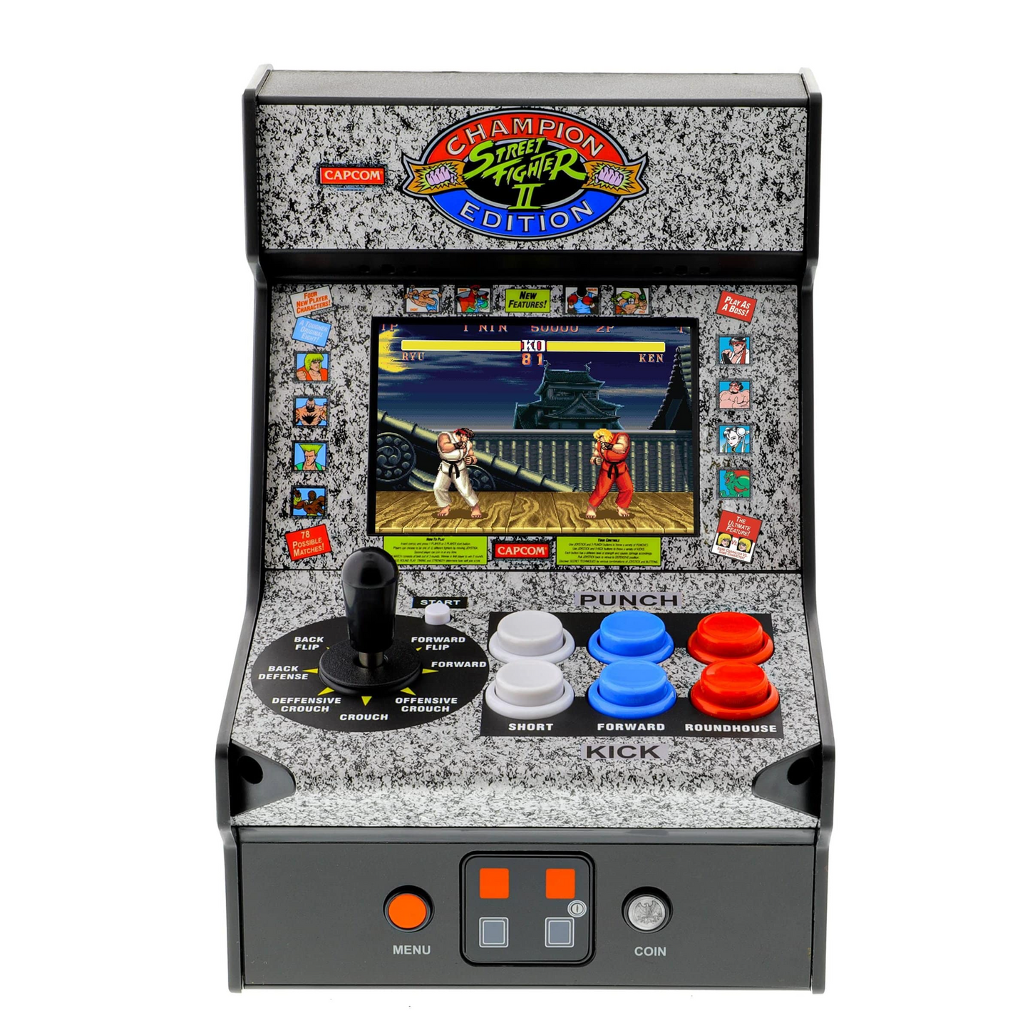 My Arcade 7.5" Collectable Street Fighter II Micro Player (Premium Edition) - Grey