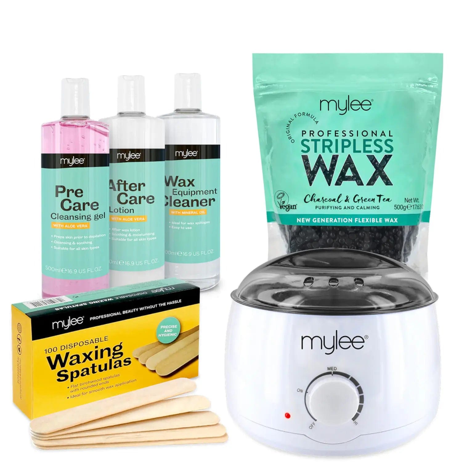 Mylee Charcoal and Green Tea Stripless Wax Kit