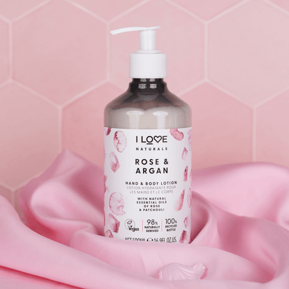 I LOVE NATURALS Rose & Argan Hand & Body Lotion 500ml