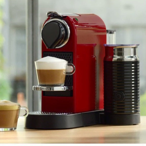 Nespresso Citiz & Milk Coffee Machine D123-ME Red With Aeroccino