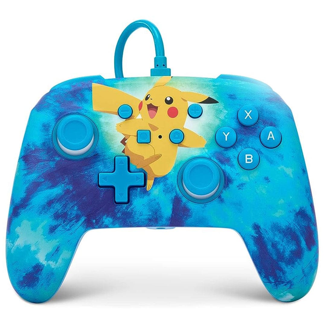Nintendo Gaming PowerA Tie Dye Pikachu Enhanced Wired Controller Nintendo Switch
