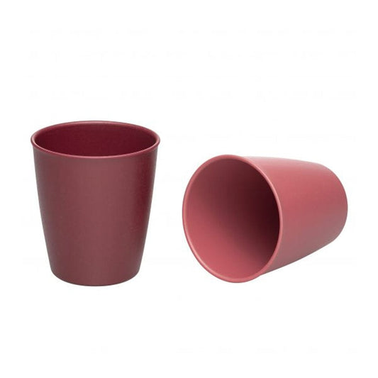 NIP baby accessories 2 PC - DRINKING BEAKER  RED  (BIO-BASED PLASTIC & DISHWASHER SAFE)