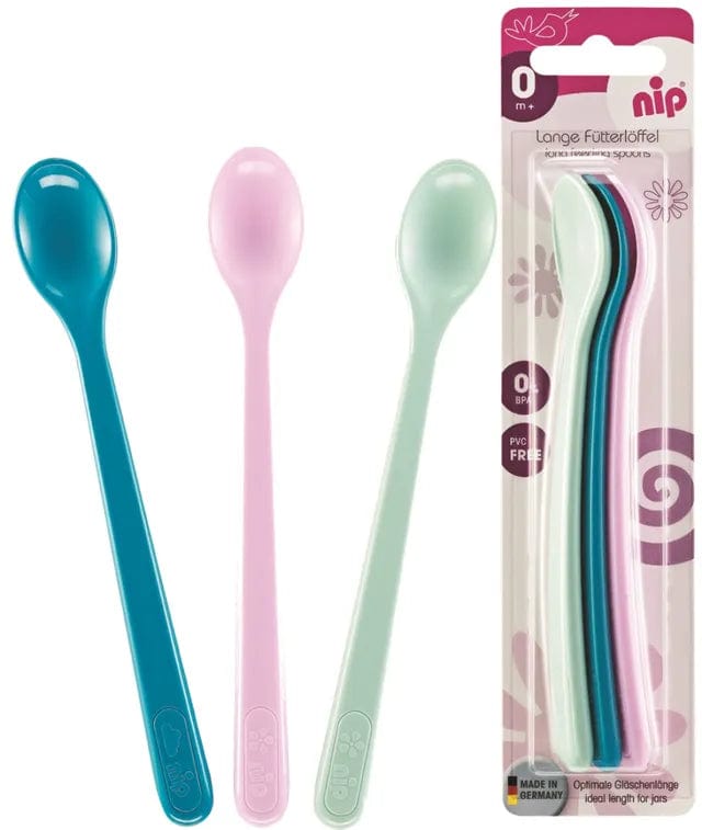 NIP Baby accessories 3 PC - LONG FEEDING SPOON   (DISHWASHER SAFE)