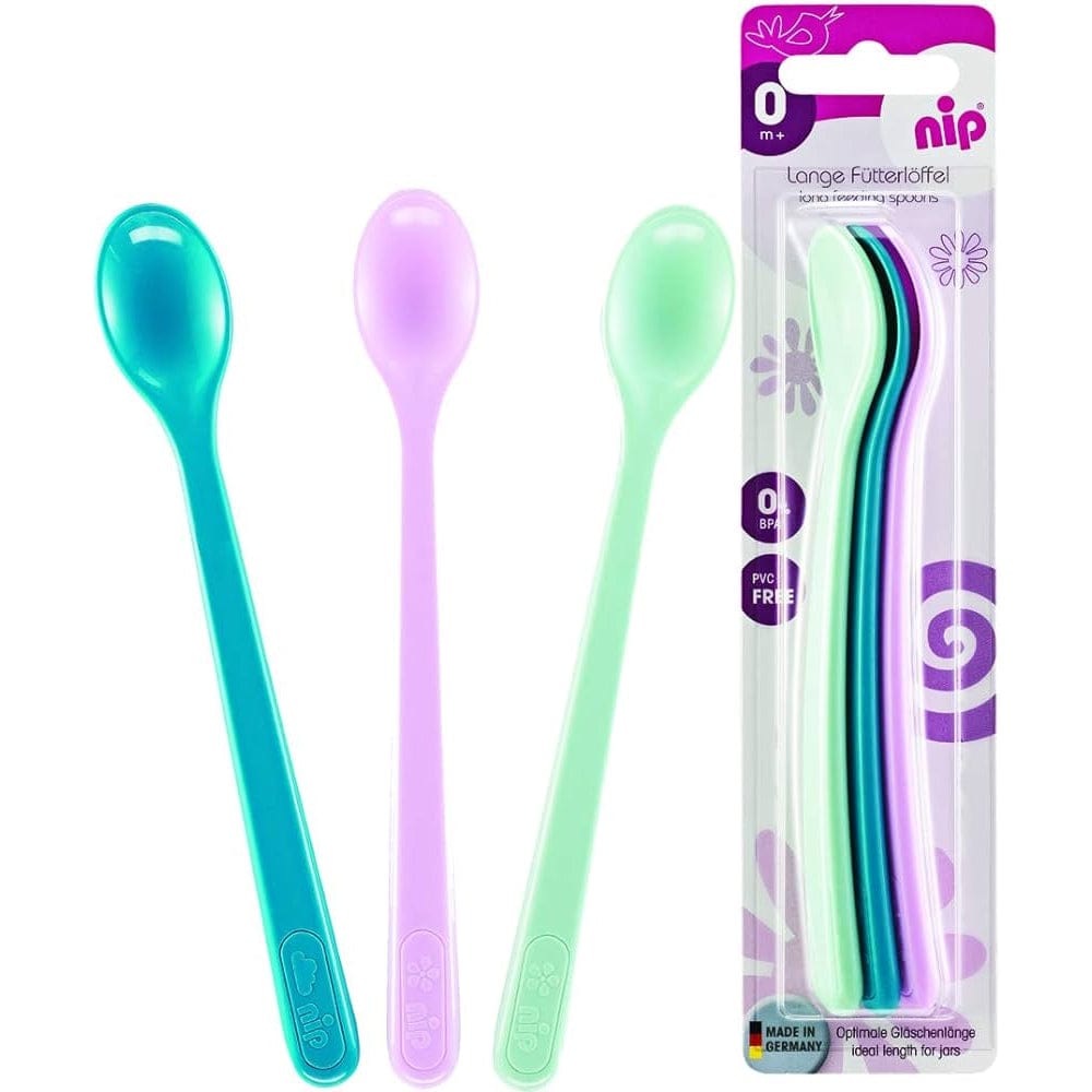 NIP Baby accessories 3 PC - LONG FEEDING SPOON   (DISHWASHER SAFE)