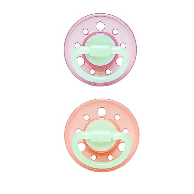 NIP baby accessories "CHERRY NIGHT SOOTHER / LATEX    ROSE & PINK   (GLOW IN THE DARK,  ROUND TEATS) "