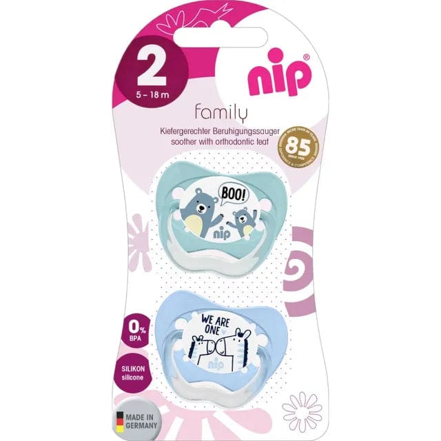 NIP baby accessories FAMILY  SOOTHERS / SILICONE    BEAR & HORSE   (ANATOMICAL TEATS)