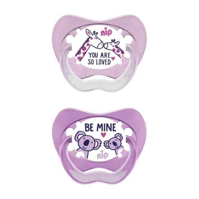 NIP baby accessories FAMILY  SOOTHERS / SILICONE    GIRAFFE & KOALA   (ANATOMICAL TEATS)