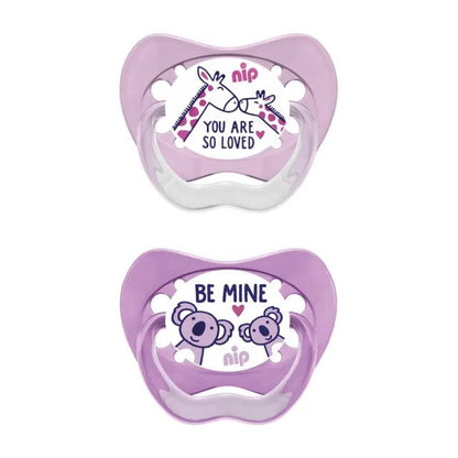 NIP baby accessories FAMILY  SOOTHERS / SILICONE    GIRAFFE & KOALA   (ANATOMICAL TEATS)