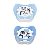 NIP baby accessories FAMILY  SOOTHERS / SILICONE   HORSE & PENGUIN   (ANATOMICAL TEATS)