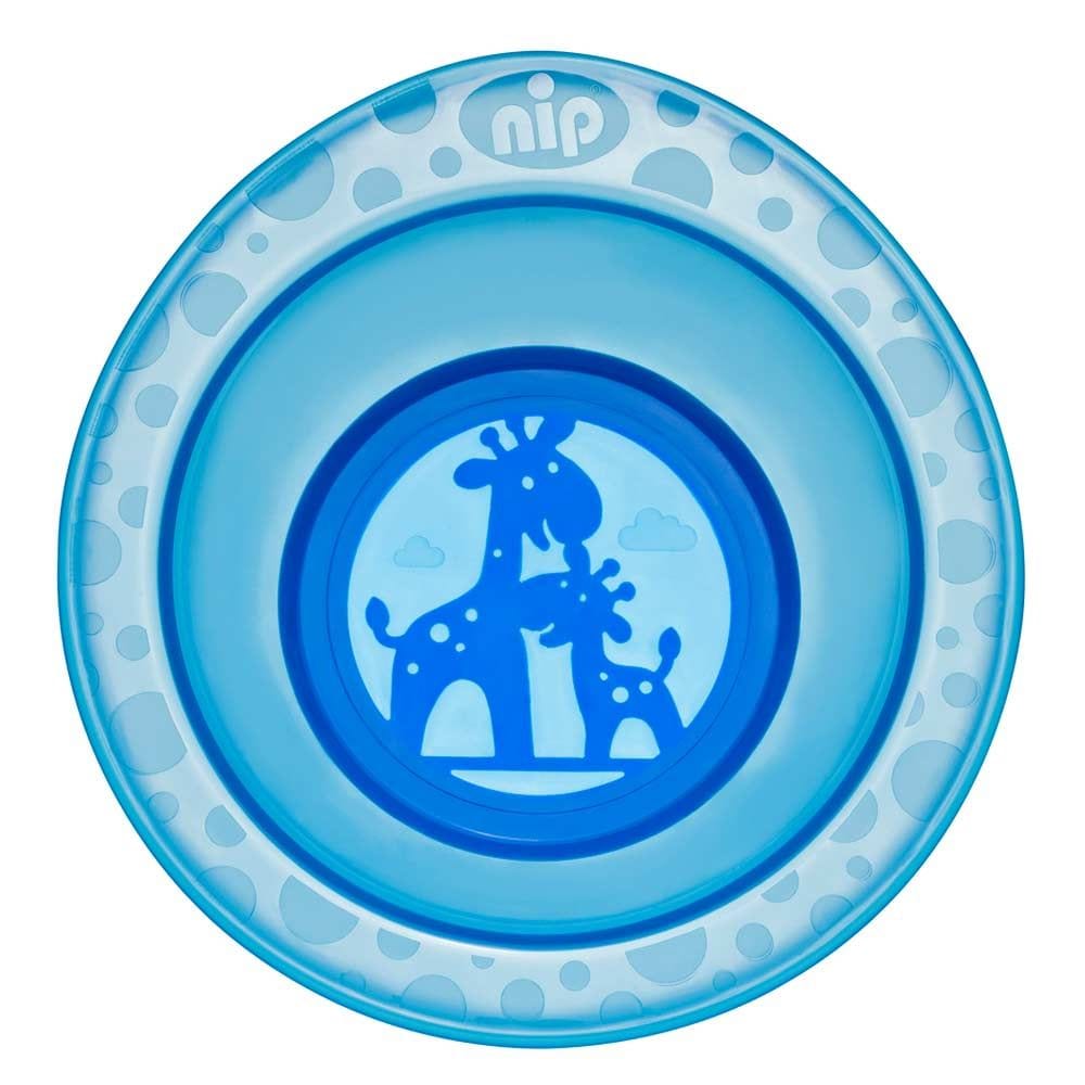 NIP baby accessories FEEDING BOWL  W/ NON SLIP BASE / BLUE   (DISWASHER, MICROWAVE, SAFE)