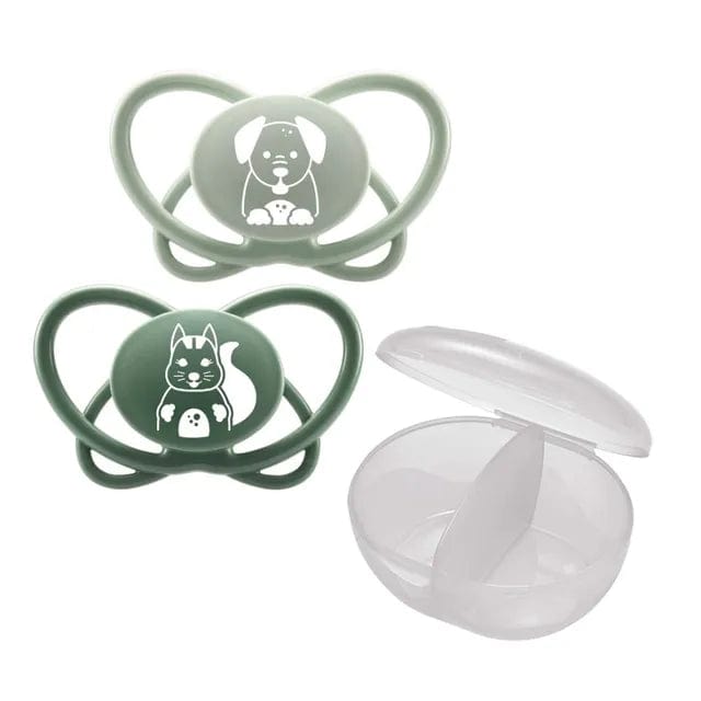 NIP baby accessories FIRST  MOMENTS SOOTHER  ""MY BUTTERFLY""  LIGHT GREEN & GREEN   (SYMMETRICAL TEATS) 16-32M