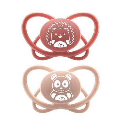 NIP baby accessories FIRST  MOMENTS SOOTHER  ""MY BUTTERFLY""  LIGHT PINK & PINK   (SYMMETRICAL TEATS) 16-32M