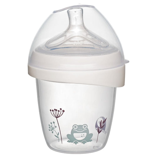 NIP Baby accessories FIRST MOMENTS WIDE-NECK BOTTLE   FROG   (ROUND TEAT- S, WIDE LIP PAD) 150ML