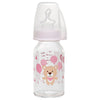 NIP Baby accessories GLASS BOTTLE   PINK BEAR   (ROUND TEAT-S) 125ML