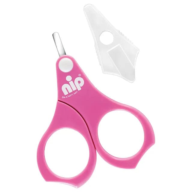 NIP baby accessories NAIL SCISSORS  WITH TIP COVER / PINK