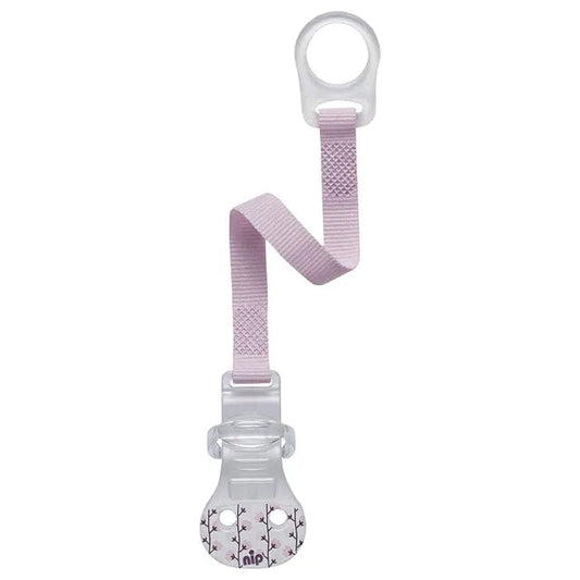 NIP baby accessories SOOTHER BAND WITH RING   PINK  (FOR SOOTHERS W/O RING)