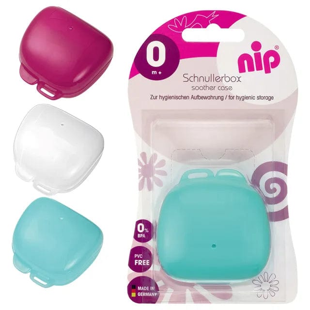 NIP baby accessories SOOTHER BOX   BLUE  (ALSO USED FOR MICROWAVE SOOTHER STERILIZATION)