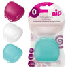 NIP baby accessories SOOTHER BOX   PINK  (ALSO USED FOR MICROWAVE SOOTHER STERILIZATION)