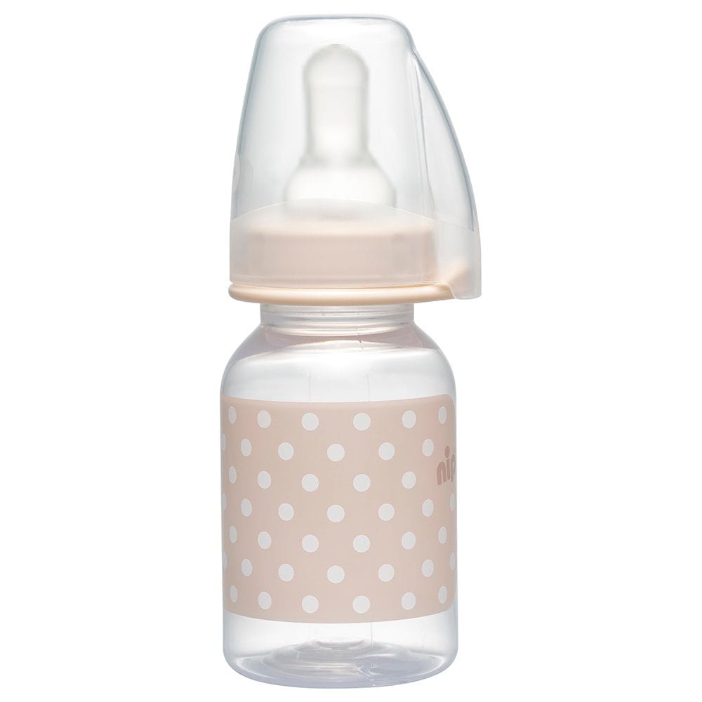 NIP Baby accessories TRENDY BOTTLE    DOTS PEACH   (ROUND TEAT-S)