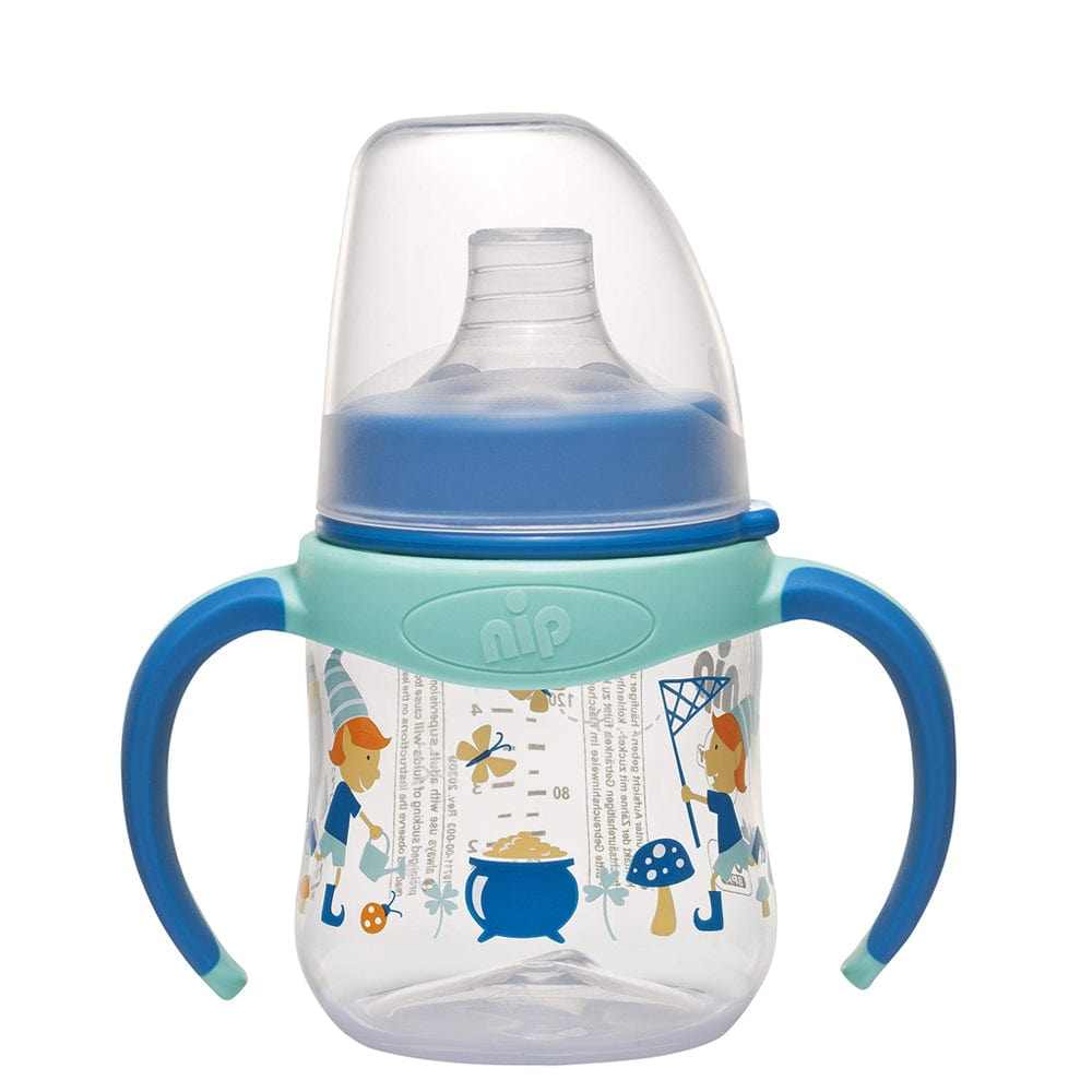 NIP Baby accessories WIDE-NECK TRANING BOTTLE   ELVES BLUE   (SOFT SPOUT) 150ML