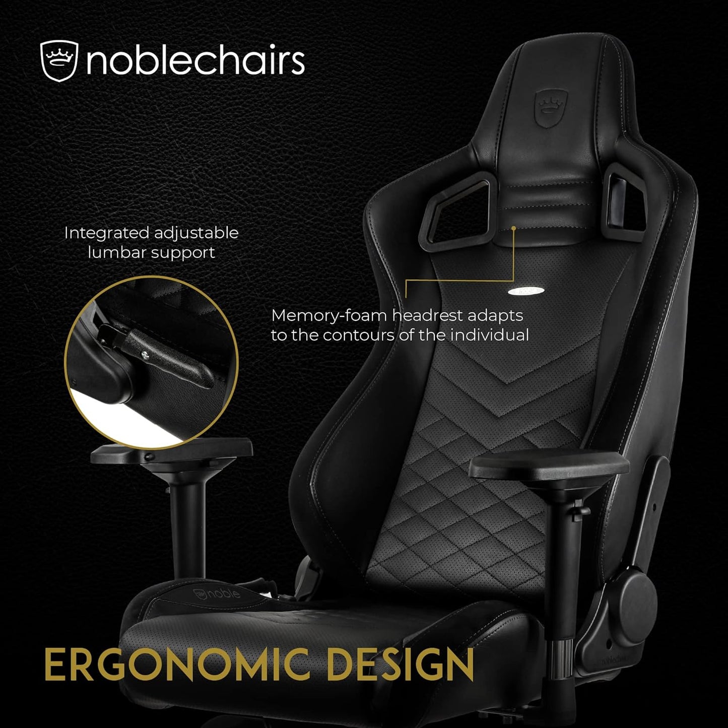 Noble Chairs Gaming chair Black Noble EPIC Series - Black