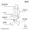 Noble Chairs Gaming chair Noble EPIC Series - White