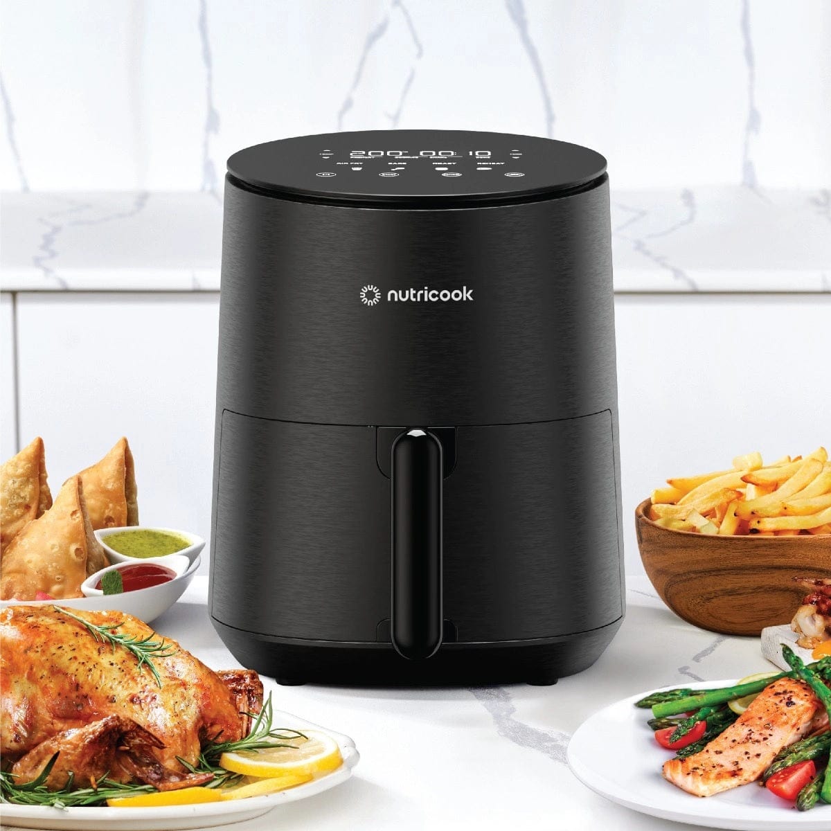 Nutricook Home & Kitchen Nutricook Air Fryer Mini v2 3.3 L, Black