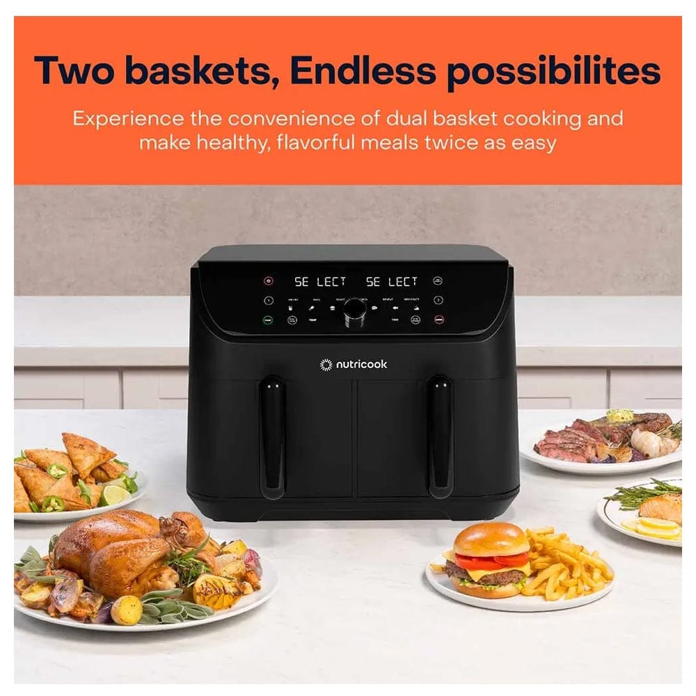 Nutricook Home & Kitchen Nutricook - Duo 2 Air Fryer 2400 Watts - 8.5L - Black