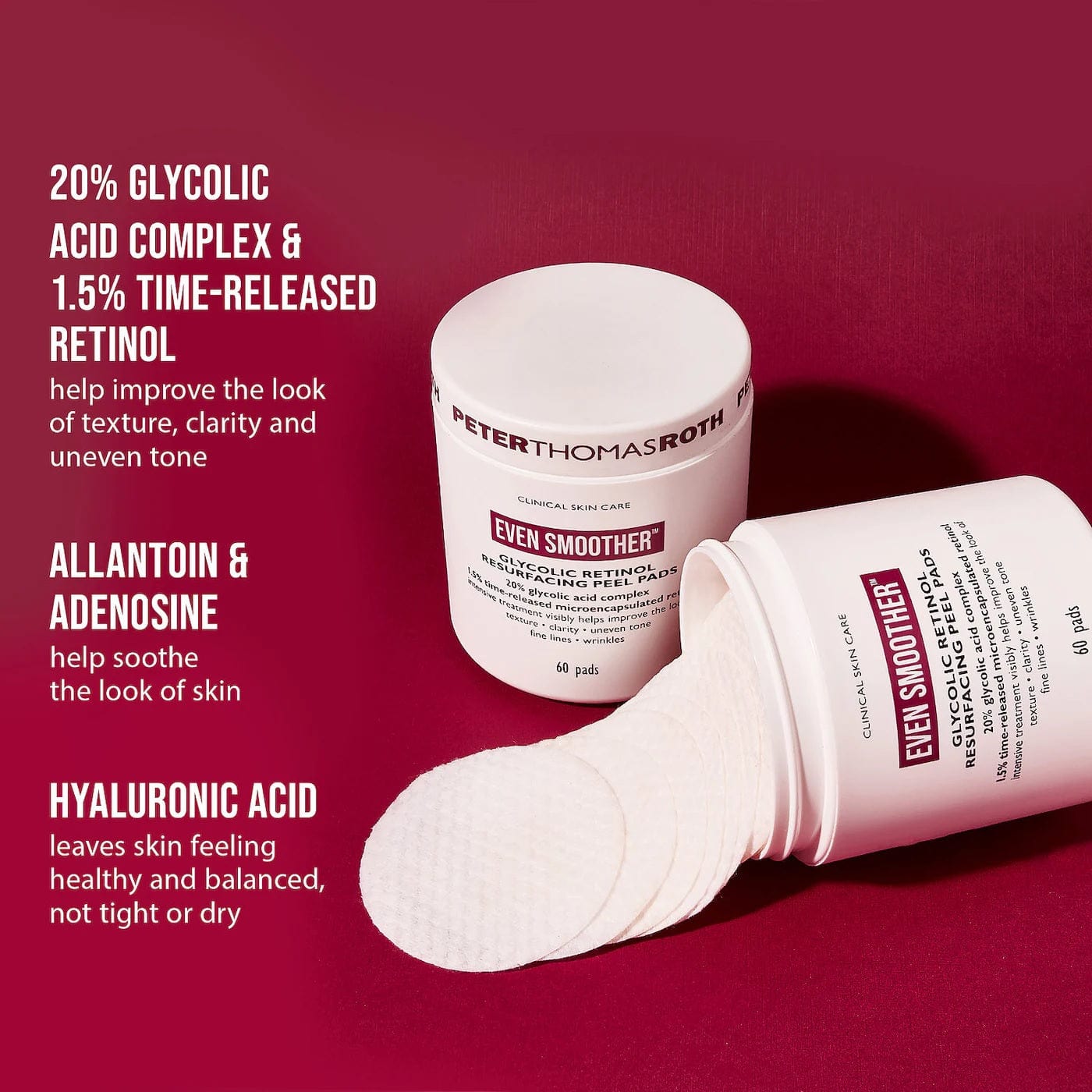 Peter Thomas Roth Beauty Peter Thomas Roth Even Smoother Glycolic Retinol Resurfacing Peel Pads