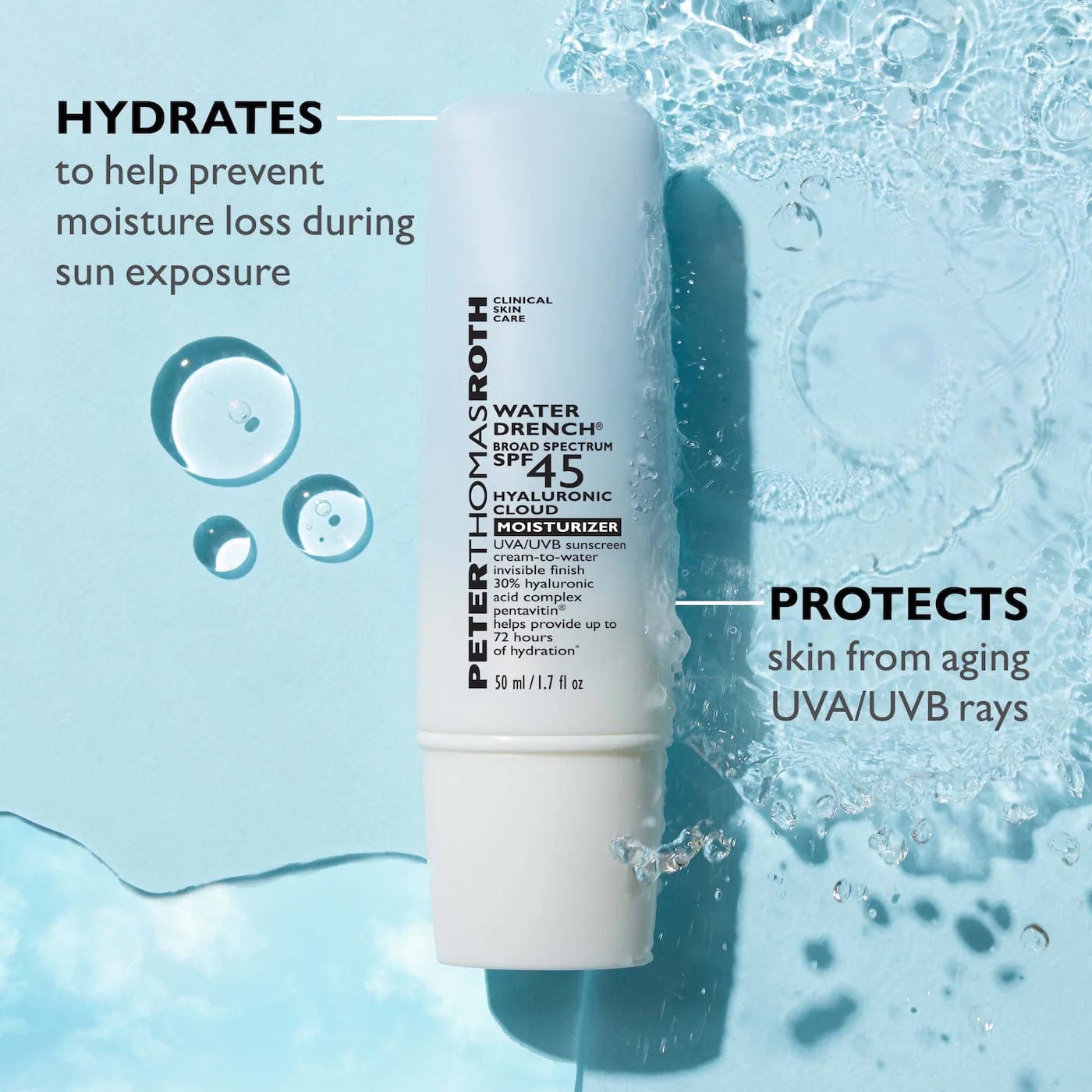 Peter Thomas Roth Beauty Peter Thomas Roth Water Drench Broad Spectrum SPF 45 Hyaluronic Cloud Moisturizer 20ml