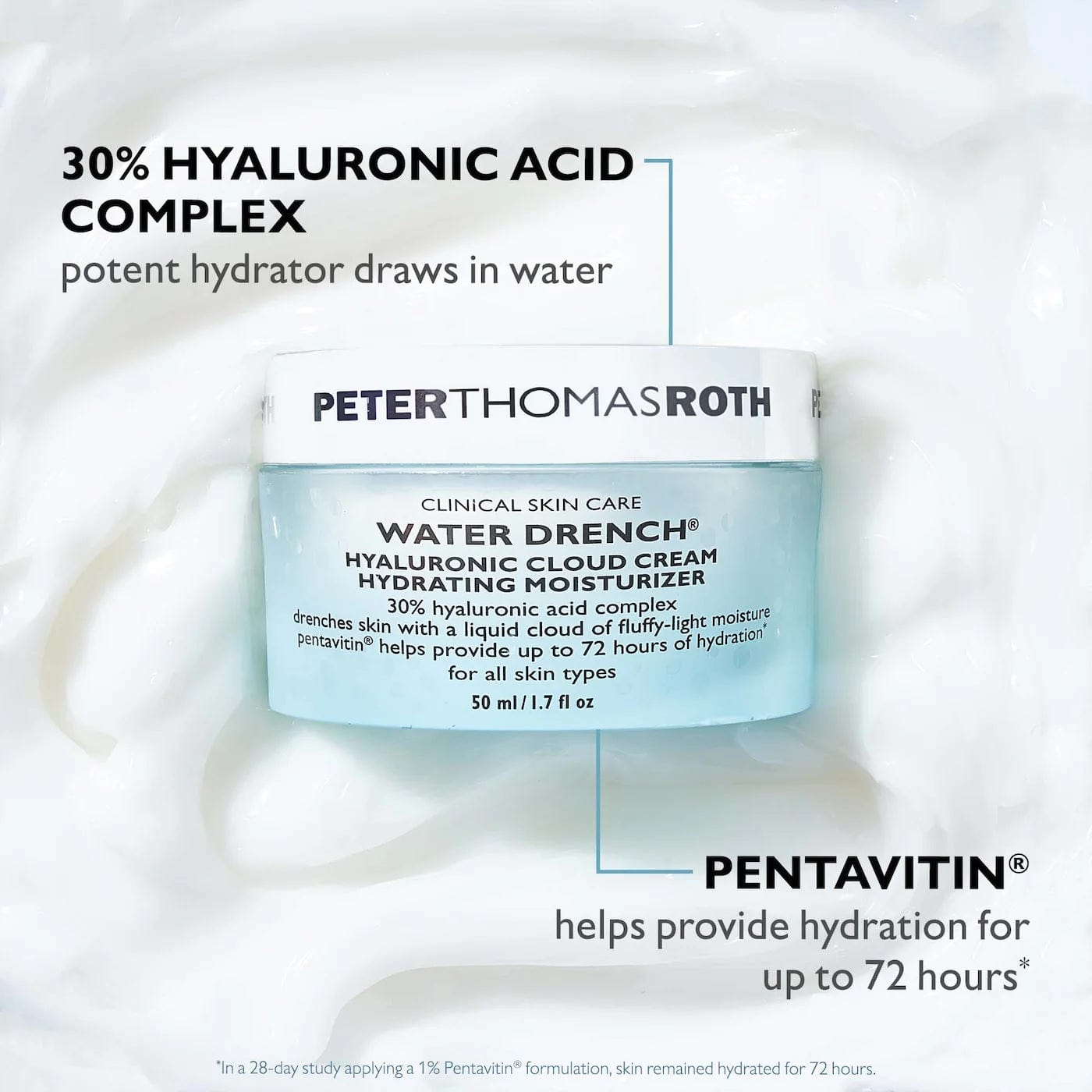 Peter Thomas Roth Beauty Peter Thomas Roth Water Drench Hyaluronic Cloud Cream Hydrating Moisturizer 50ml