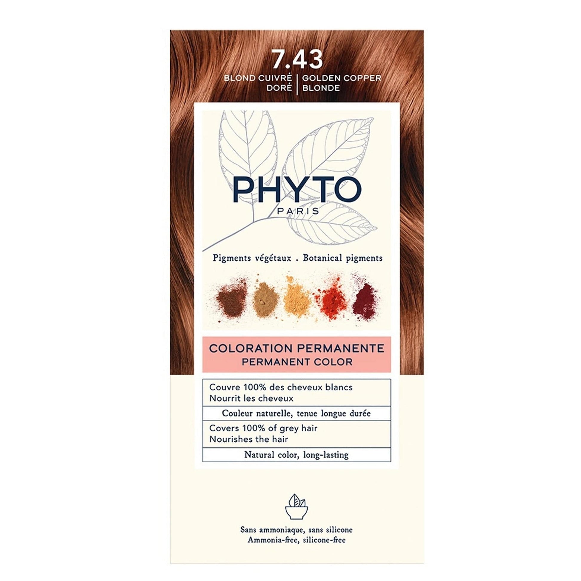 Phyto Beauty Phyto Phytocolor Permanent Hair Dye - 7.43 Golden Copper Blonde