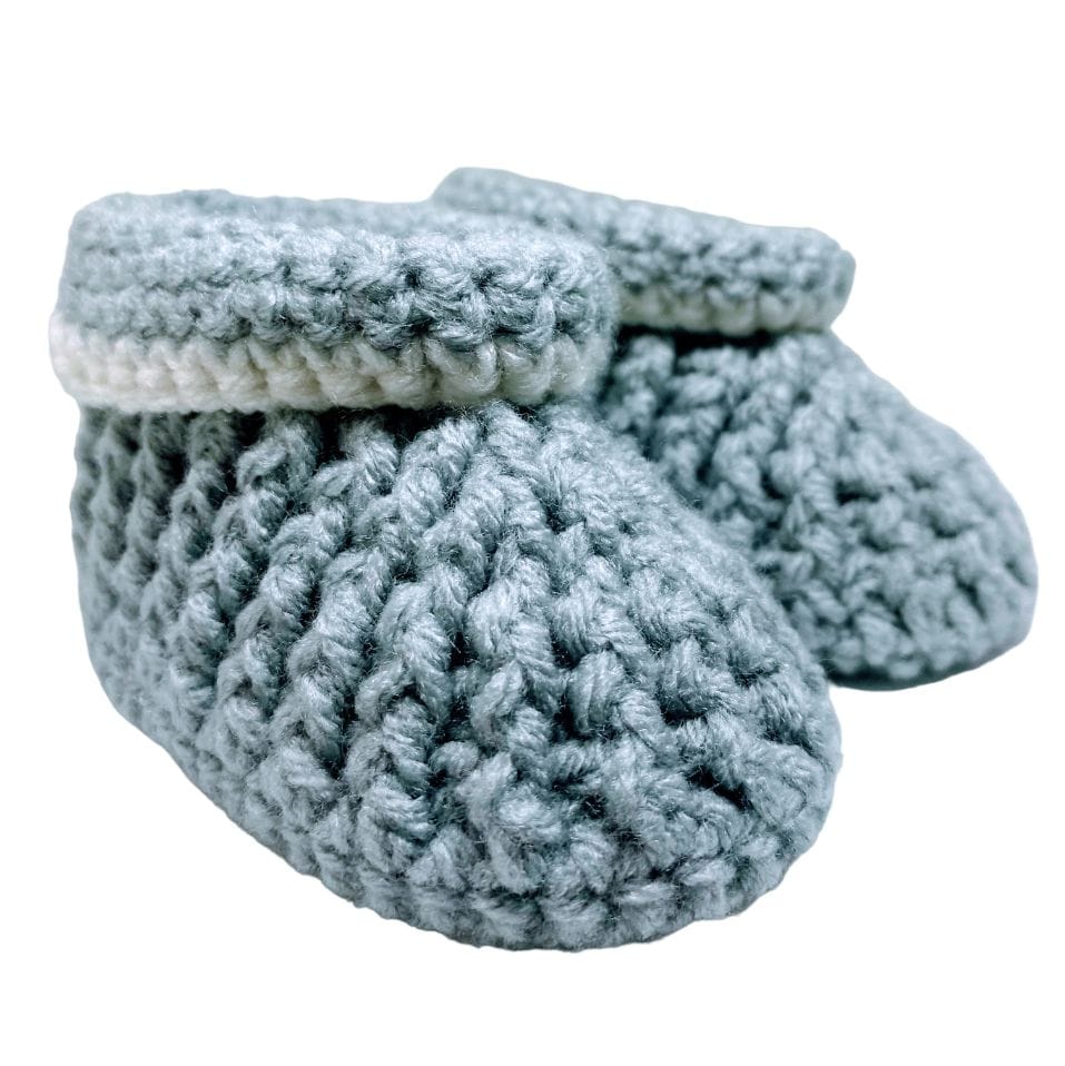 Pikkaboo Babies Pikkaboo Cuddles and Snuggles Crochet Baby Booties - Grey